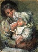 Pierre Renoir The Child with its Nurse oil painting on canvas